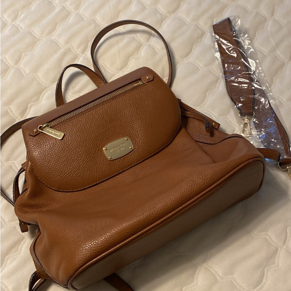 Michael Kors Tan Leather Backpack